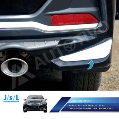 List Garnish Chrome Bumper Belakang jsl New Mobilio RS 2017-2018