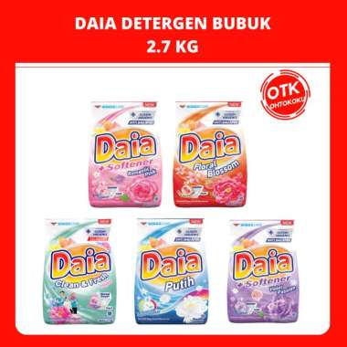 Promo Harga Daia Deterjen Bubuk + Softener Violet 2700 gr - Blibli