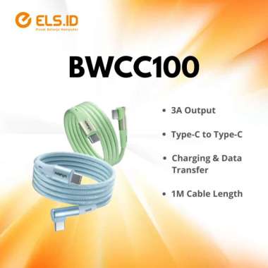 Vivan BWCC100 Kabel USB Type-C to Type-C 60W Fast Charging Blue