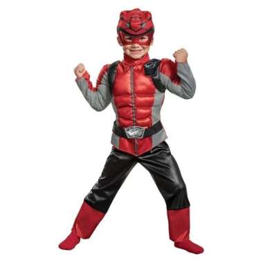 Power Rangers Red Ranger Beast Morpher Deluxe Muscle Costume Size 4-6T