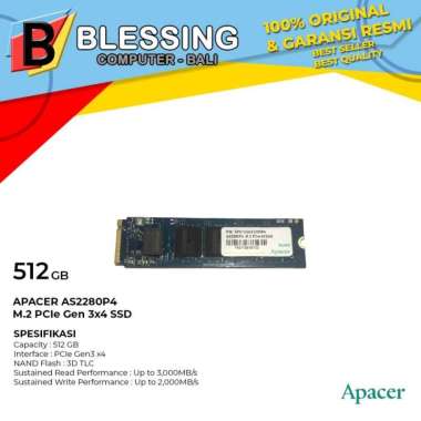 SSD 512GB Apacer AS2280P4 / SSD Apacer 512GB PCIe 3x4 AP512GAS2280P41