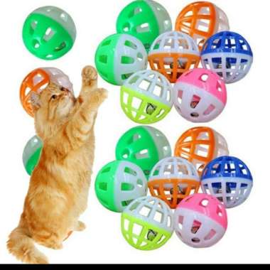 BK Mainan Kucing Bola Kerincing Mainan Aktifitas Kucing Bola Lempar Tangkap Untuk Kucing