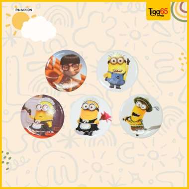 YDS 365 Pin Minion (per PCS) | Cute Aksesoris | Hiasan Tas Pencil Bag | Pin Minion | Pin Lucu