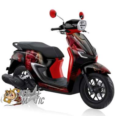 Decal Full Body Stylo 160- Stiker full body Variasi Skotlet Honda Stilo 160 - Hellboy Doff Hitam