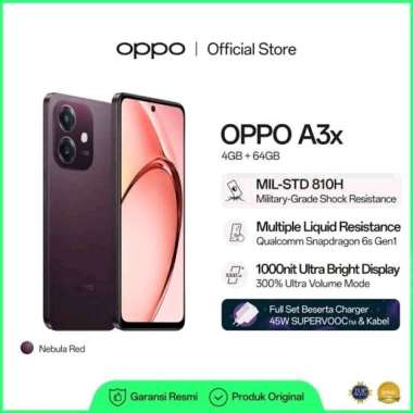 OPPO A3X Ram 4/64GB Resmi