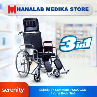 SERENITY Commode FS609GCU / Kursi Roda 3in1