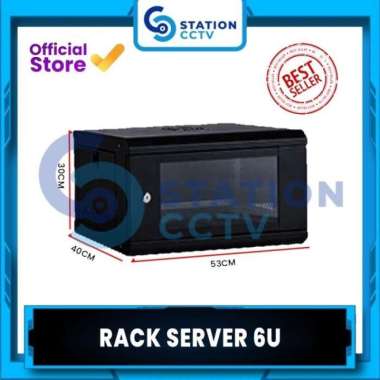 Wallmount Rack 6U / Rak Server Single Door 6U Unit Only
