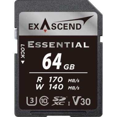Exascend Essential UHS I SDXC V30 Memory Card R:170 W:140 64GB 128GB 128GB