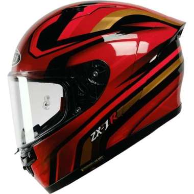 NJS ZX-1R HYPERDRIFT Hitam - Merah Gloss/Doff - Helm Full Face M BLACK RED
