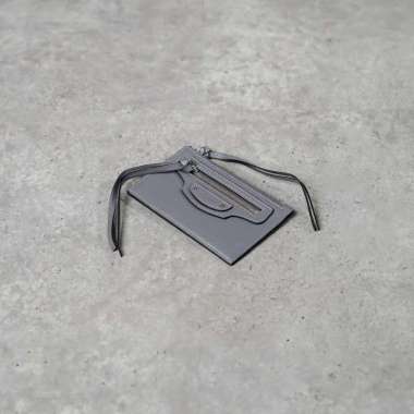 Dompet BALENCIAGA NEO CLASSIC GREY ZIP CARD WALLET 100% ORIGINAL 13X8CM