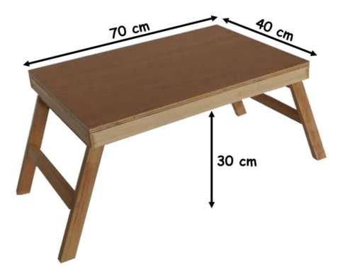 Meja Lipat / Meja Lesehan 70x40 Tinggi 30cm Coklat
