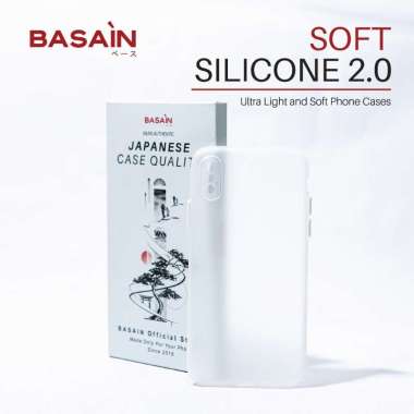 BASAIN Casing iPhone X/Xs/Xr/Xs Max Soft Silicone 2.0 Case - White X/ Xs