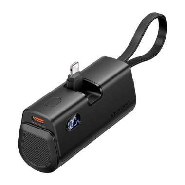 Vention Mini Powerbank 4800mAh USB Type C Lightning LED Display Fast Charging 20W iPhone Android - F