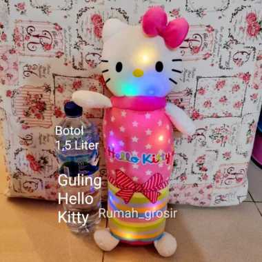 Guling Boneka Miki Mini Stitch Spiderman Hello Kitty Doraemon LED Lampu GLG KITTY LED