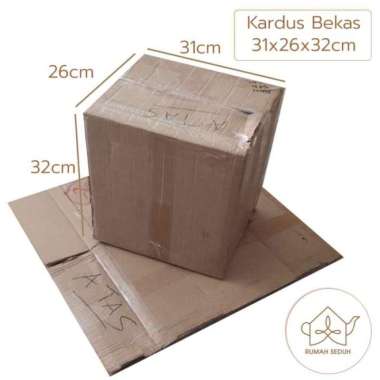 Kardus Bekas Polos Tebal Lapis 31x26x32cm Polos