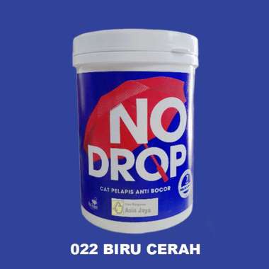 NO DROP Cat Pelapis Anti Bocor 1 Kg - Ready Semua Warna 022 Biru Cerah