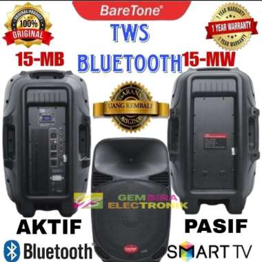 Speaker Aktif pasif Baretone 15 Inch BareTone MAX15MB MAX15MW Original