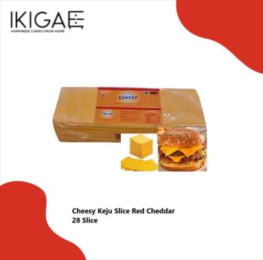 CHEESY RED CHEDDAR SLICE / KEJU BURGER SLICE / LEMBARAN 28 Slice