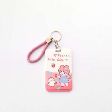 OEM SK-C1240 ID Card Holder Motif Karakter Lucu Pelindung Kartu Name Tag / Tempat Kartu Akses Kantor