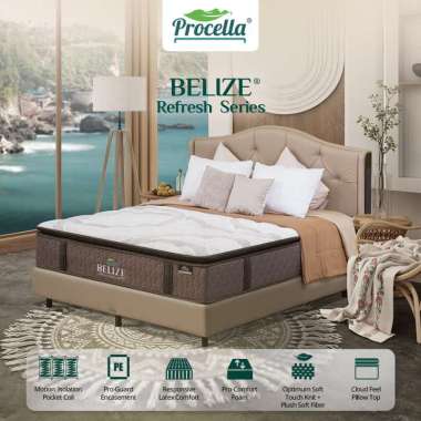 Pre Order - Procella Belize Hb Nafhy Fullset Kasur Matras Springbed Full Set Matras, Divan, Sandaran