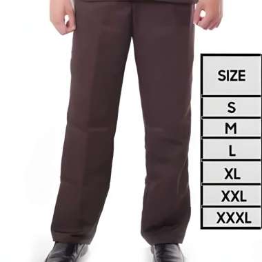 Baju Safari Security Seragam Safari Supir Warna Coklat Tua Celana Saja M