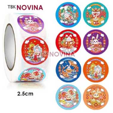 [10 PCS ] Stiker Imlek Tiger Fu / stiker chinese New Year / Stiker Harimau RABBIT BLUE PURPLE