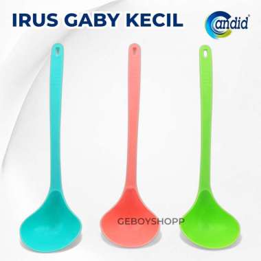 [PAKET 12PCS] Candid Irus GABY KECIL / Centong Sayur / Sendok Sup Plastik Foodgrade PP5 [PAKET 12PCS
