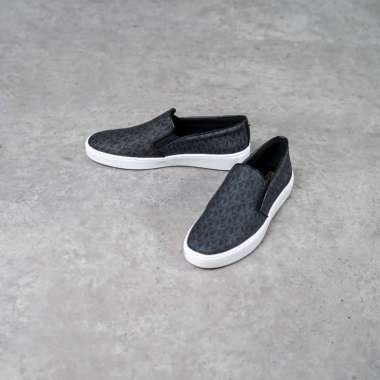 Sepatu MICHAEL KORS MK MONOGRAM BLACK SLIP ON 100% ORIGINAL 41