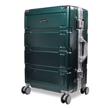 Koper Hardcase Aluminum Polo City No Zipper Size Kabin 20 Inch - 7002 Green