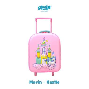 Skoola Tas Koper Anak PAUD TK Trolly Mini Perempuan Laki- Laki Lucu - Movin MOVIN CASTLE