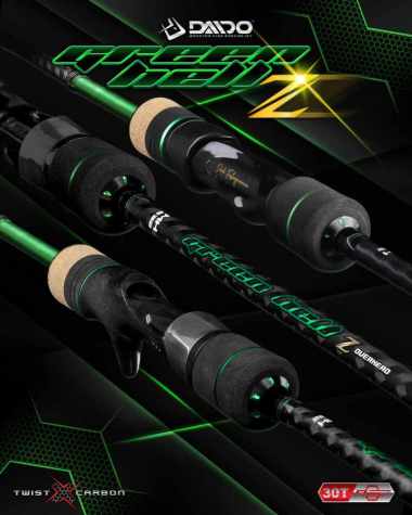 Daido - Joran Green Hell Z Carbon Solid Spinning dan Overhead 185Cm Top/Ujung PE 2-4 OVERHEAD