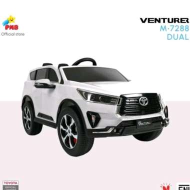 Mainan Anak Mobil Aki PMB M7288 Dual Model Innova Venturer M-7288 Toyota M 7288 Putih