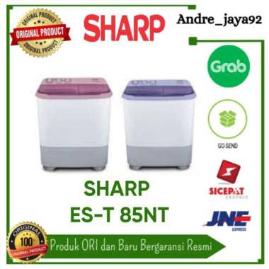MESIN CUCI SHARP EST 85 NT 8KG 2 TABUNG 85NT 8 KG PUREMAGIC LOW WATT
