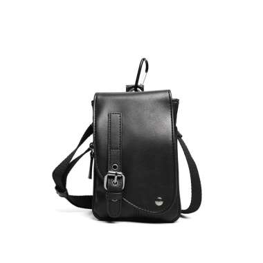 Tas Selempang Pria Kulit PU Tas Kulit Pria Kecil Tas Jalan Sling Bag TP-734