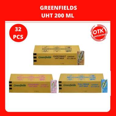Susu UHT Greenfields 200 ml - 1 Dus strawberry