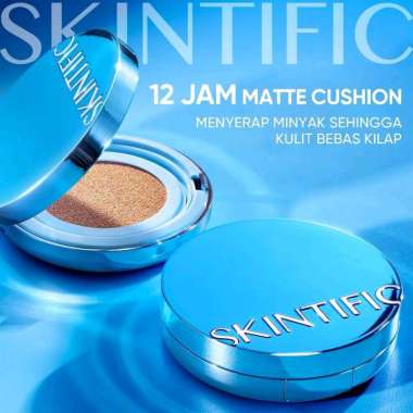 SKINTIFIC Perfect Stay Velvet Matte Cushion 11ml | Oilly Skin Long Lasting Matte Finish Poreless Fou