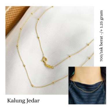 Kalung Jedar Gold Elegant Hadiah Ulang Tahun Emas Asli
