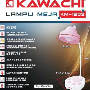 LAMPU MEJA LED KM-1203, KM-1205 KAWACHI KM 1205