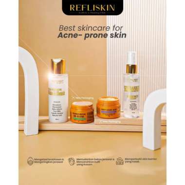 Refliskin Paket Wajah Berjerawat Ekstra Luxury Night Cream Acne Original Paket 4 Standar Acne Luxury