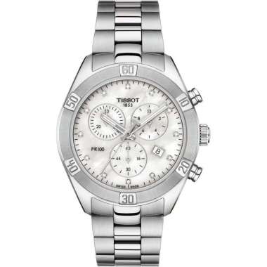 Tissot PR 100 T101.917.11.116.00 Sport Chic Chronograph Jam Tangan Pria Original Garansi Resmi