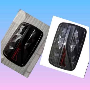 tank cover/tutup bensin mobil xpander cross hitam/carbon carbon