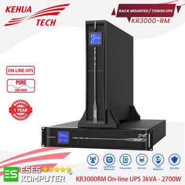UPS KEHUA TECH KR3000RM 3000VA 3kVA 2700W On-Line UPS | Pure Sine Wave