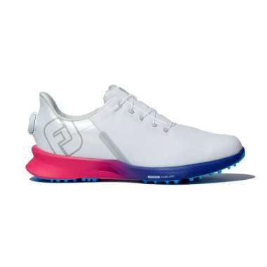 Sepatu Golf Pria FootJoy Fuel Sport BOA Men's Spikeless Shoes White/Blue (55459S) Original 44.5