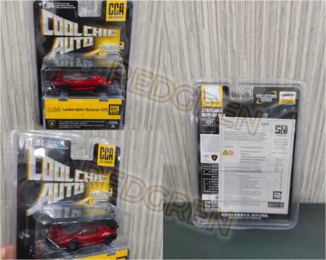 diecast CCA Coolchic Auto mobil LAMBORGHINI HURACAN STO MAROON 1:64 coolchic auto diecast koleksi ma