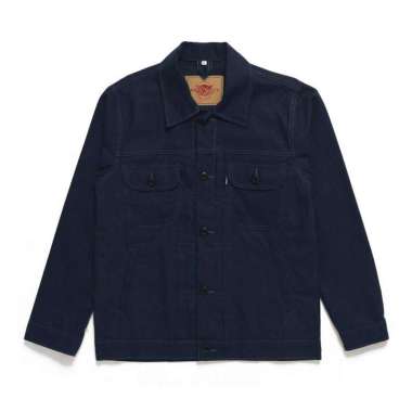 JAKET PRIA - ETERNALWORKS ELIOT NAVY TRUCKER JACKET - CANVAS JACKET XXL