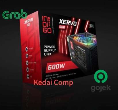 Power Supply Indigo 600WATT RGB / PSU PC Komputer 600 Watt