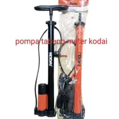 Pompa Ban Sepeda Motor Bola Mobil Model Tabung Meter Manual Stainless