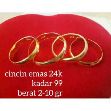 Cincin tunangan emas asli kadar 99/99.5% 2,5 gr