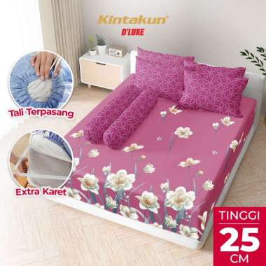 Kintakun Hampers Wedding Sprei 180 x 200 Tinggi 25cm Motif ERVINA Box Premium Free Kartu Ucapan