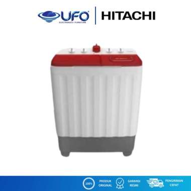 HITACHI LTT08JWTMRG/COR MESIN CUCI 2 TABUNG 8KG INVERTER Red